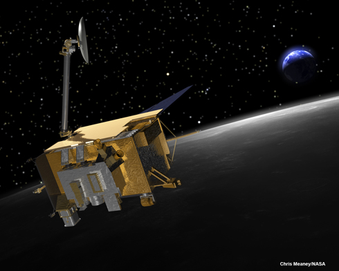 Lunar Reconnaissance Orbiter with CRaTER